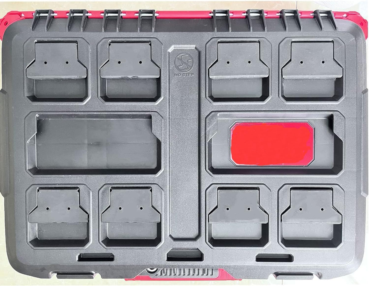8 Pcs Mounting Feet for Milwaukee Packout,Mounting Plate Feet Mount Adapter Compatible with Milwaukee Packout System,Red