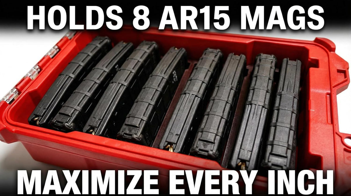 Compact Magazine Organizer Insert for AR Style Magazines, No-Rattle Secure Fit, Compatible with PMAG and GI Mags, .223/5.56 for Milwaukee Packout