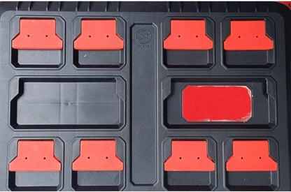 8 Pcs Mounting Feet for Milwaukee Packout,Mounting Plate Feet Mount Adapter Compatible with Milwaukee Packout System,Red
