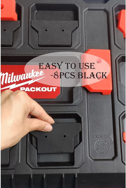 8 Pcs Mounting Feet for Milwaukee Packout,Mounting Plate Feet Mount Adapter Compatible with Milwaukee Packout System,Red