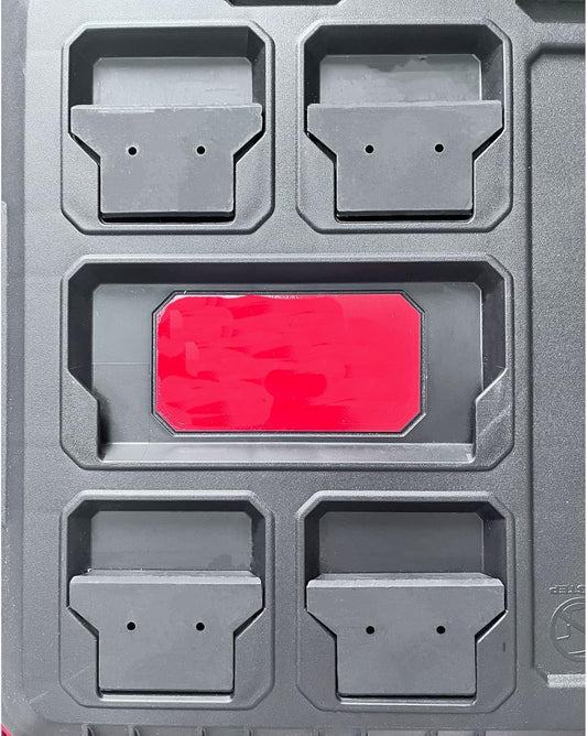 8 Pcs Mounting Feet for Milwaukee Packout,Mounting Plate Feet Mount Adapter Compatible with Milwaukee Packout System,Red